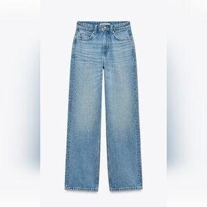 Zara High Rise Long Length Straight Cut Jeans REF | 8228/221